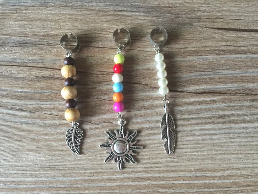 3 тибетские серебряные длинные висячие дреды плетеная заколка для волос зажим