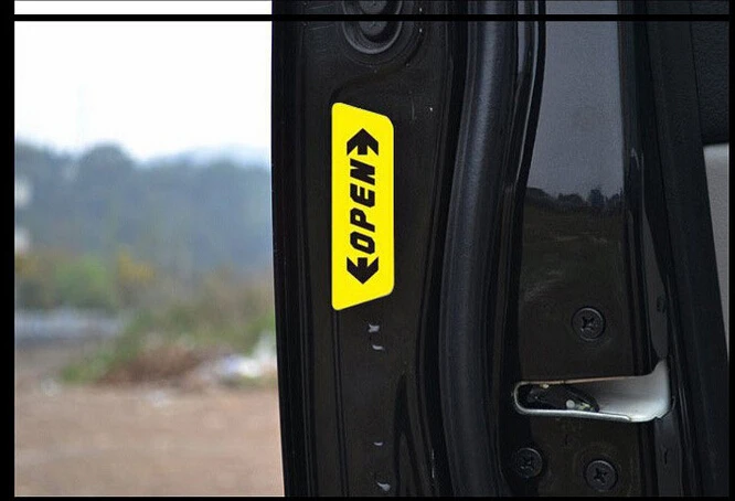 rete OPEN letter car sticker auto safe yellow warning reflection automobile accessory parts | Автомобили и мотоциклы