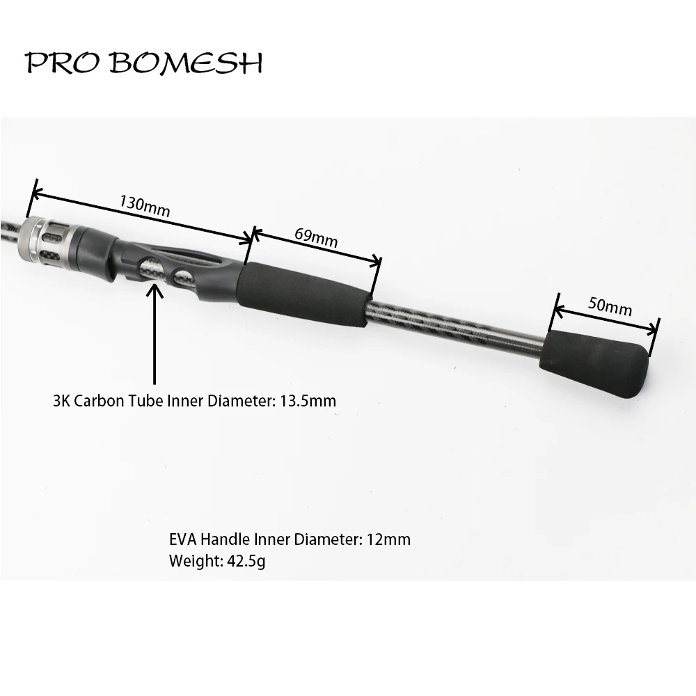 Pro Bomesh 1 комплект алюминиевая фиксирующая гайка+ 3K углеродная трубка Спиннинг EVA ручка комплект DIY Удочка Полюс аксессуар ремонтный комплект