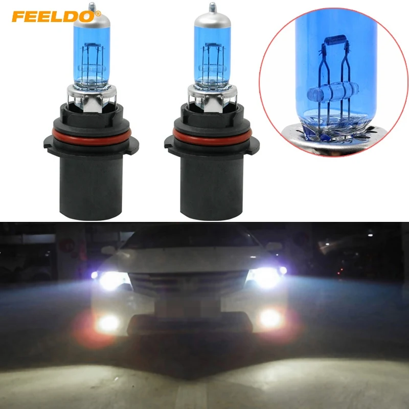 

FEELDO 10Pcs White 9004 9007 12V 55W 100W Car Headlights Lamp Car Light Source Parking #FD-2031