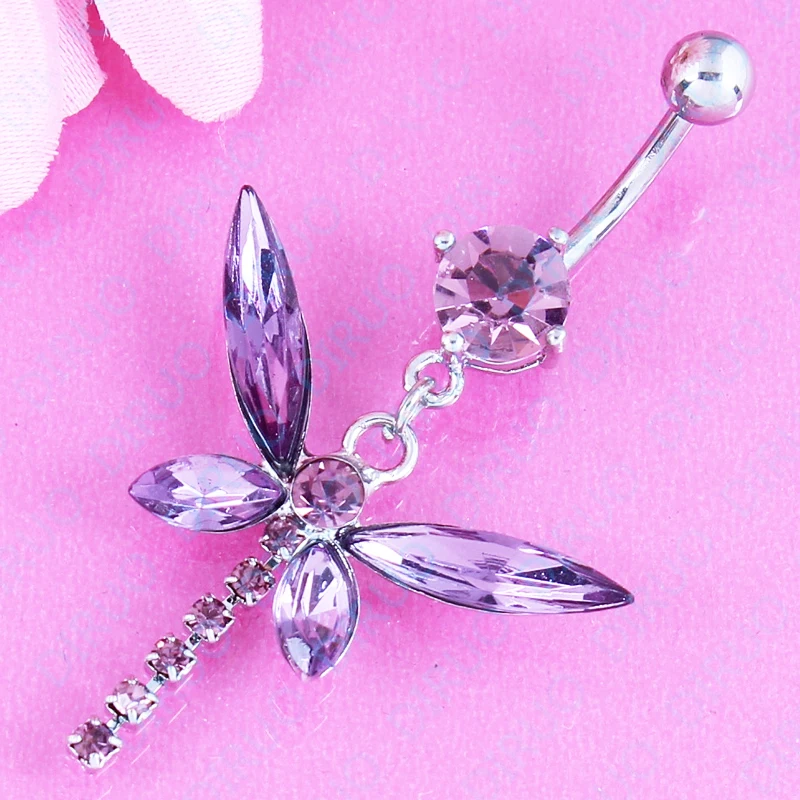 Модное кольцо с пуговицами для живота стрекоза модное ювелирное изделие тела