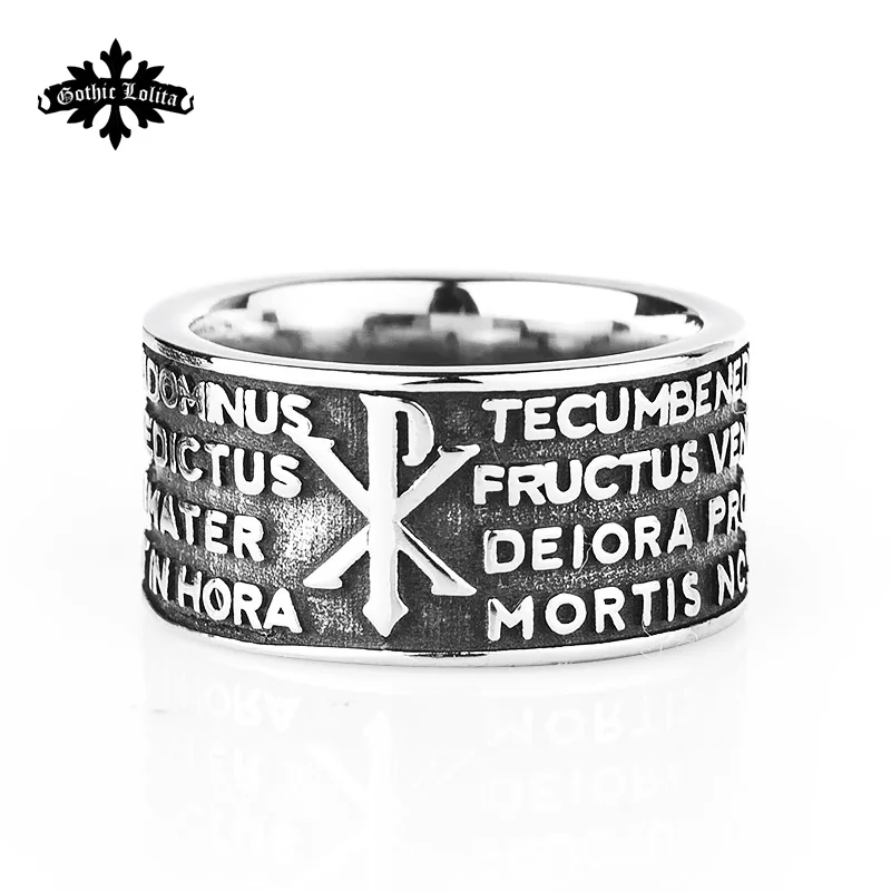 Кольцо из нержавеющей стали с надписями Библии град Мэри|Кольца| |