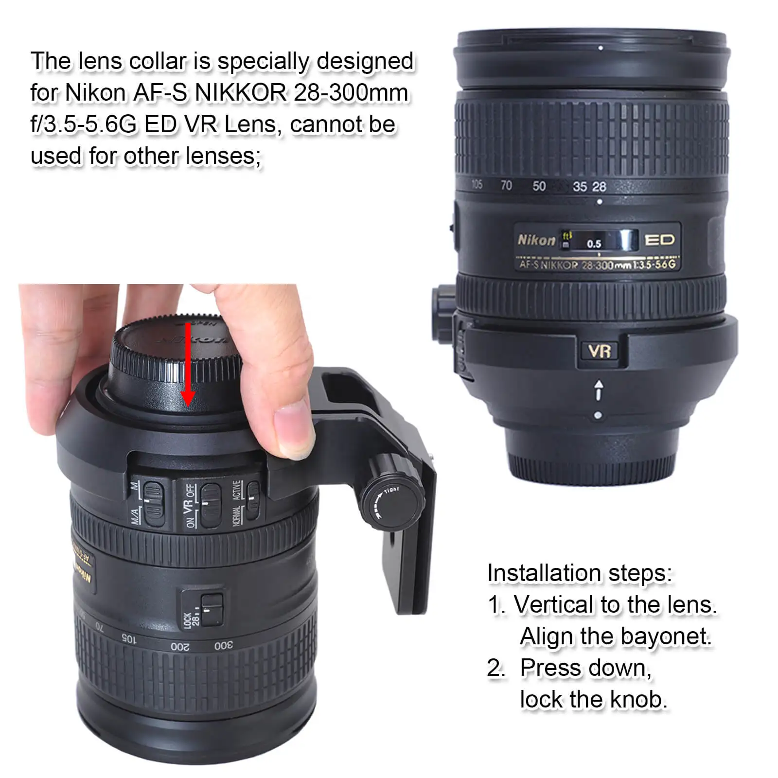 Кольцевой Штатив для объектива с быстроразъемной пластиной Nikon ARCA SWISS NIKKOR 28 300 мм