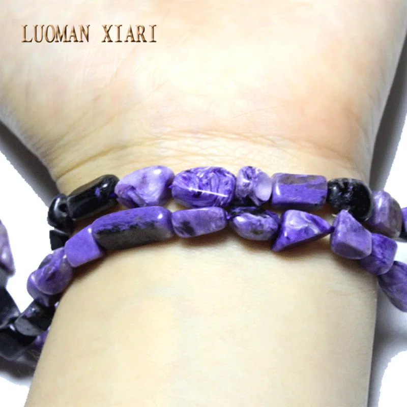 Бусины Из Натурального фиолетового камня 6 9 мм 15 дюймов|purple stone beads|stone beadsbeads for jewelry