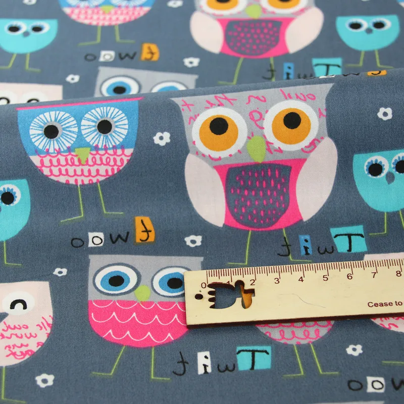 Pretty 3 вида конструкций 50x40 см Красочный Lucky Owls комплект хлопковой ткани с рисунком