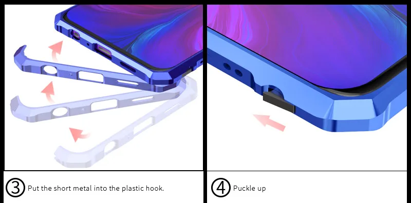 Для OPPO Reno 10x zoom чехол для телефона Роскошный прозрачный чехол из закаленного стекла с металлической рамкой жесткий чехол s для OPPO Reno чехол Fundas