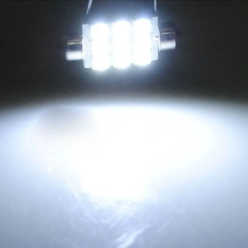 10PCS Festoon Led 42mm White Super Bright Car 9 SMD 5050 LED Dome Light Lamp Bulb DC 12V | Автомобили и мотоциклы