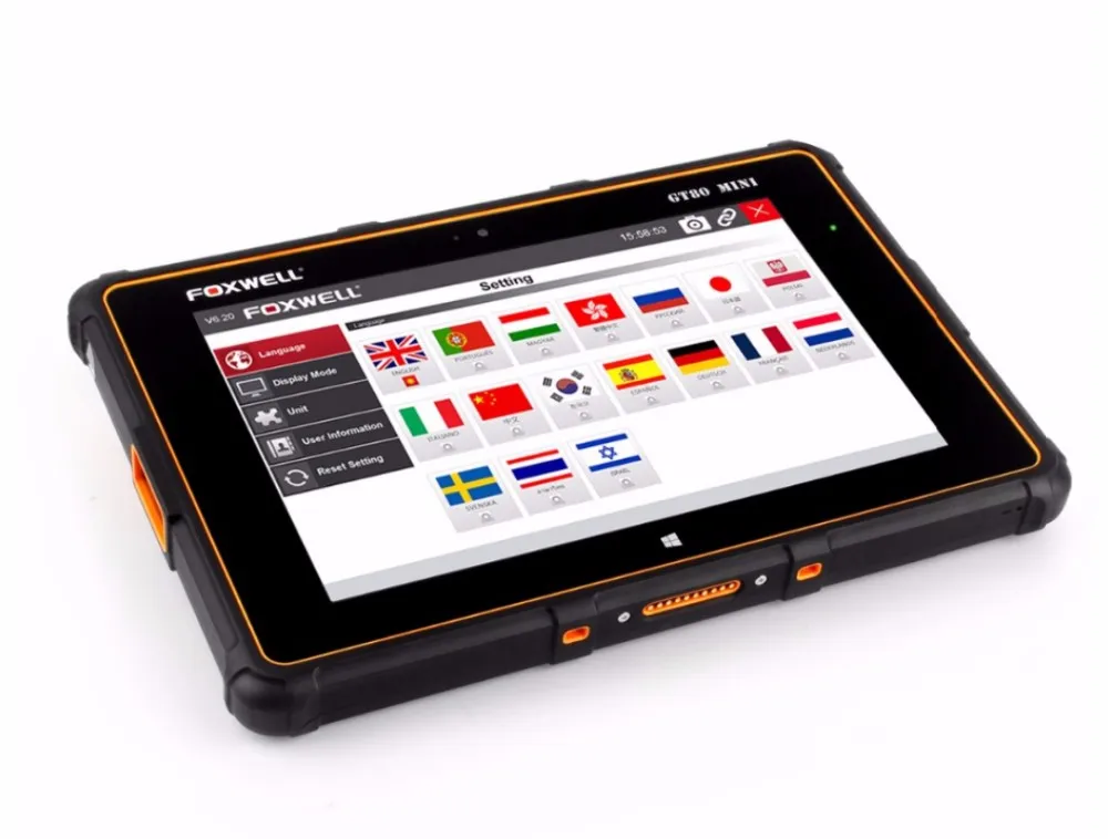 FOXWELL GT80 мини-сканер с полной системой EPB/подушки безопасности/ABS/DPF/с многоязычной
