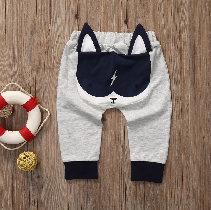 Штаны для малышей штаны с высокой талией и милыми животными повседневные