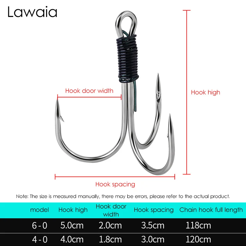 Lawaia Hooks Fishing Three Anchor Hook Line Group Set Handmade With Barbed Three-jaw Tackle Carp Tools | Спорт и развлечения