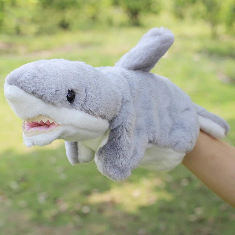 Ручная марионетка в виде животного Мягкие плюшевые игрушки животные куклы акулы