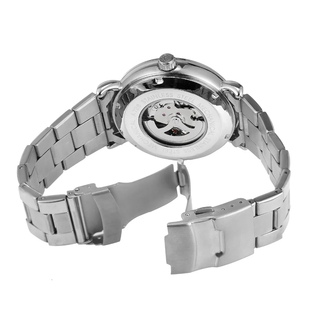 Часы Forsining мужские синие Роскошные механические стальные | Наручные часы