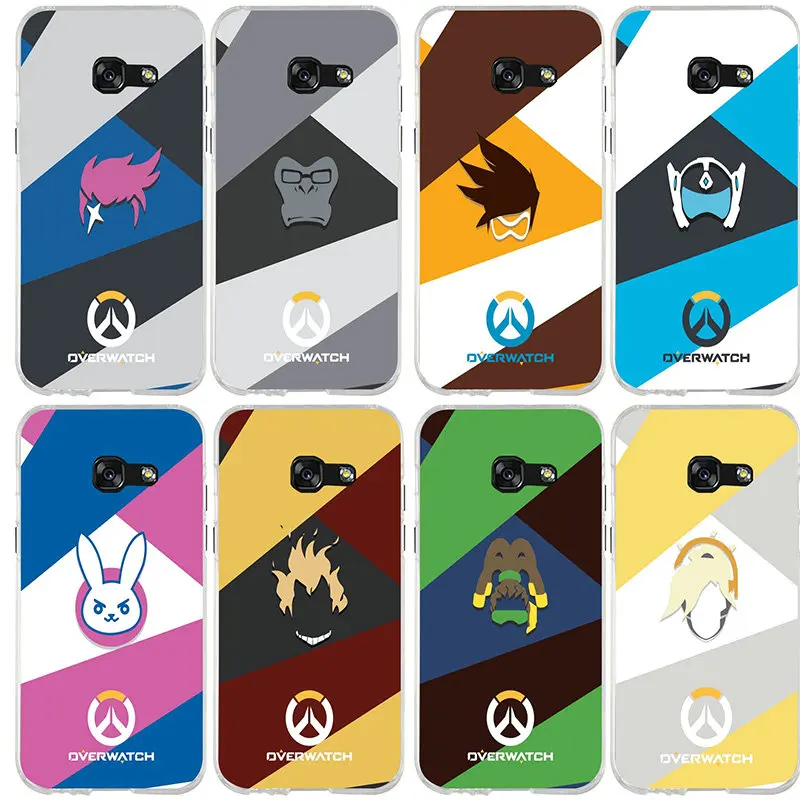 Overwatchs военных кораблей OW Hero Мягкие силиконовые чехлы для мобильных телефонов для Samsung Galaxy J3 J4 J5 J6 J7 J8 A3 A5 A7 сумки