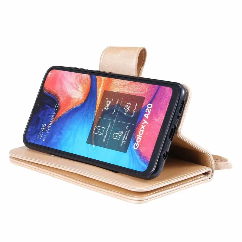 Женский Магнитный чехол с изображением кошки для Samsung A50 кожаный чехол-бумажник M10