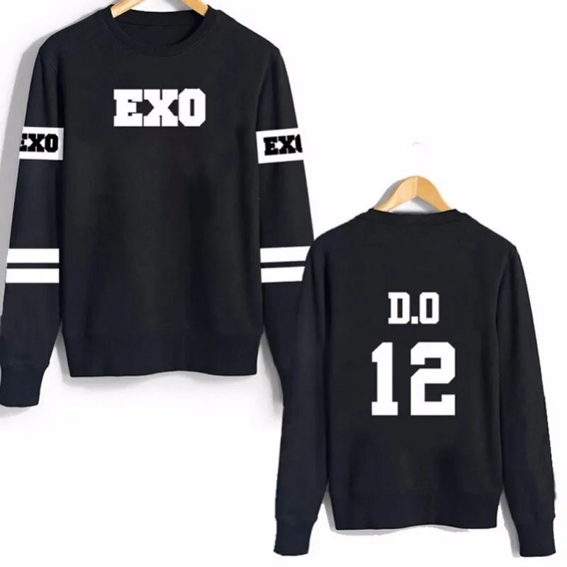 

EXO Sweatshirt Hoodies Men/Women Harajuku Fleece Long Sleeve Pullover Hoodie Sweatshirts Hip Hop Tracksuit Tops Kpop Clothes