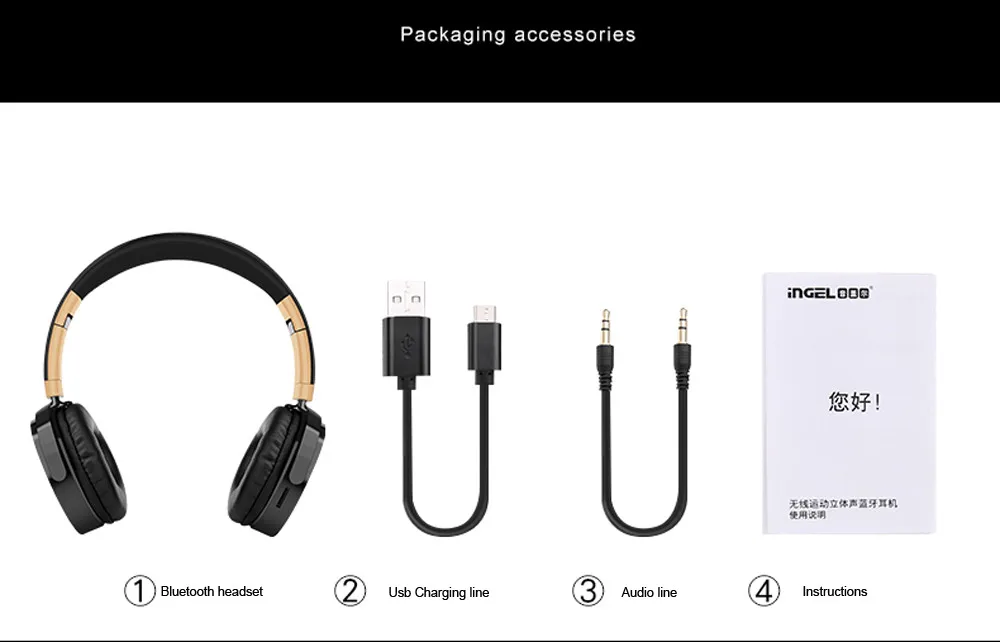 Bluetooth наушники над ухом Hi-Fi стерео Беспроводная гарнитура с микрофоном SD TF карта FM для Android Apple гарнитура#5