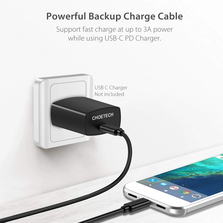 CHOETECH USB C кабель для samsung S8 S9 S10 для Xiaomi USB C-C кабель 3A Быстрая зарядка данных для huawei P20 Pro MacBook Pro