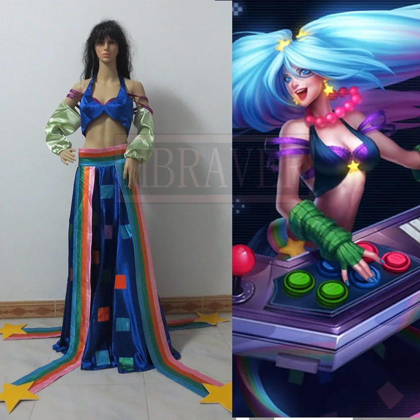 

Custom Made High Qualtity LOL Game Sona Buvelle Maven of The Strings Cosplay Costume