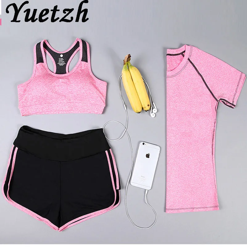 Лидер продаж женский спортивный костюм из 3 предметов для бега спортивная одежда