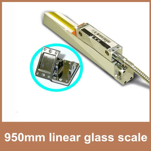 

Free Shipping High Accuracy linear scale 0.005mm / 0.0002" 5V TTL 950mm glass scale linear encoder for CNC boring lathe