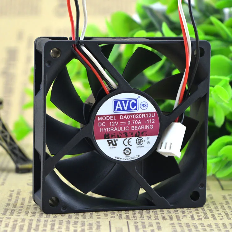 Бесплатная доставка AVC DA07020R12U квадратный вентилятор для сервера постоянный ток 12 В 0,7a 70x70x20 мм 7020 70x70x20 мм 7 см охлаждающий вентилятор