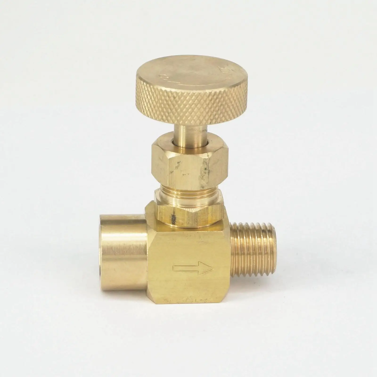 1/4 &quotNPT Мужской и женский медный игольчатый клапан контроль потока 1000 PSI WOG