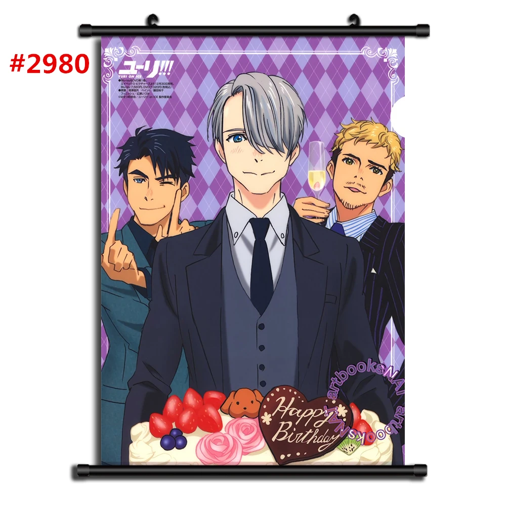 2980 Yuri On Ice Аниме Манга настенный плакат свиток EF - Цвет: 2980