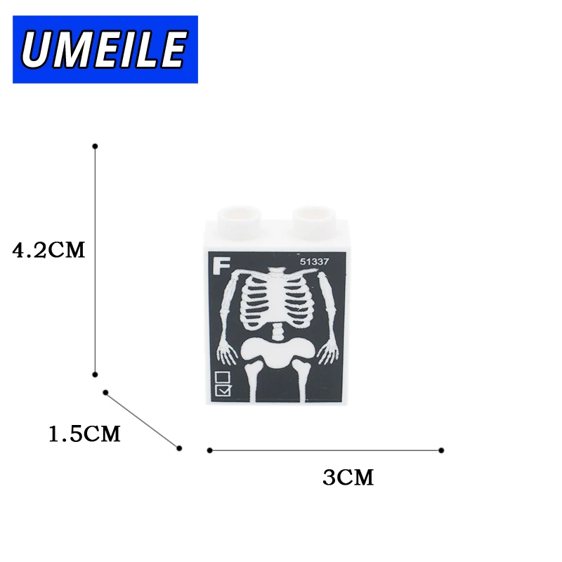 Бренд UMEILE 1*2 части в горошек печать больших частиц строительные блоки Сделай Сам