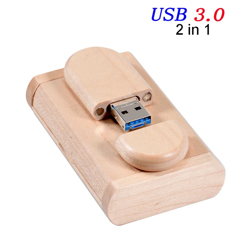 maple POWERONE 2 в 1 OTG флеш-накопитель USB 3,0 флеш-накопитель 64 ГБ 32 ГБ 16 ГБ 4 ГБ Емкость u-диск USB флеш-накопитель смартфон карта памяти - Color: maple
