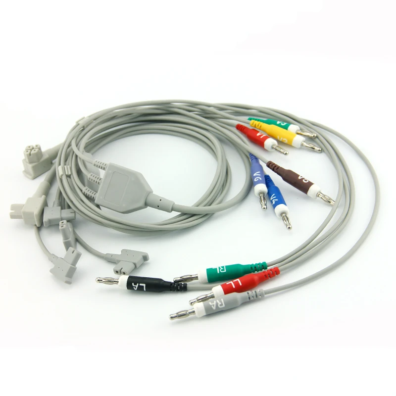 Совместимость с Philips TC30 ECG EKG Leadwires набор кабелей 10 проводов IEC Banana 4 0 мм|cable lead|ecg ecgecg