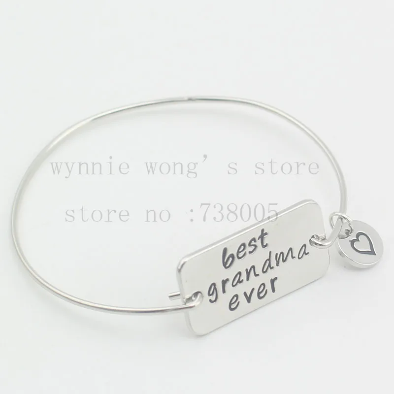 Новинка 2016 браслеты с ручным тиснением Браслет Лучшая бабушка Ever украшения для