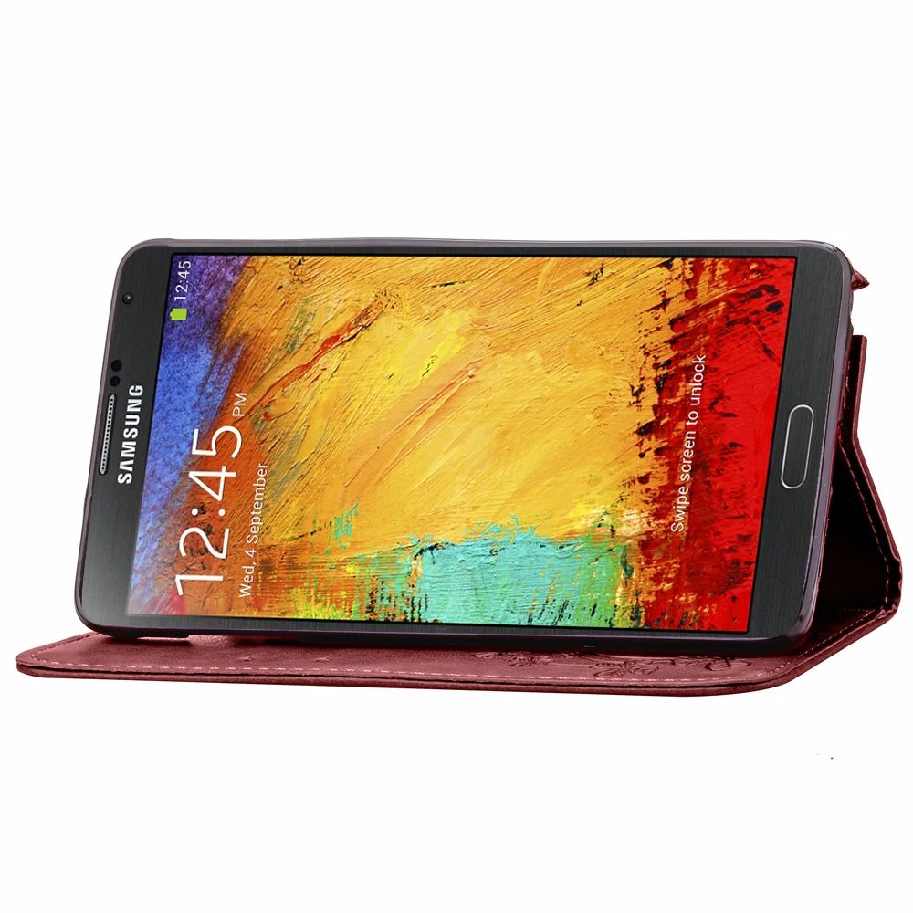 Для случая Samsung Galaxy Note 3 кожаный чехол флип для N9000 N9005 примечание кошелек Сумки|case