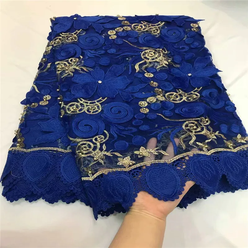 Нигерийское кружево последний фасон 2017 года Африканское свадебная кружевная