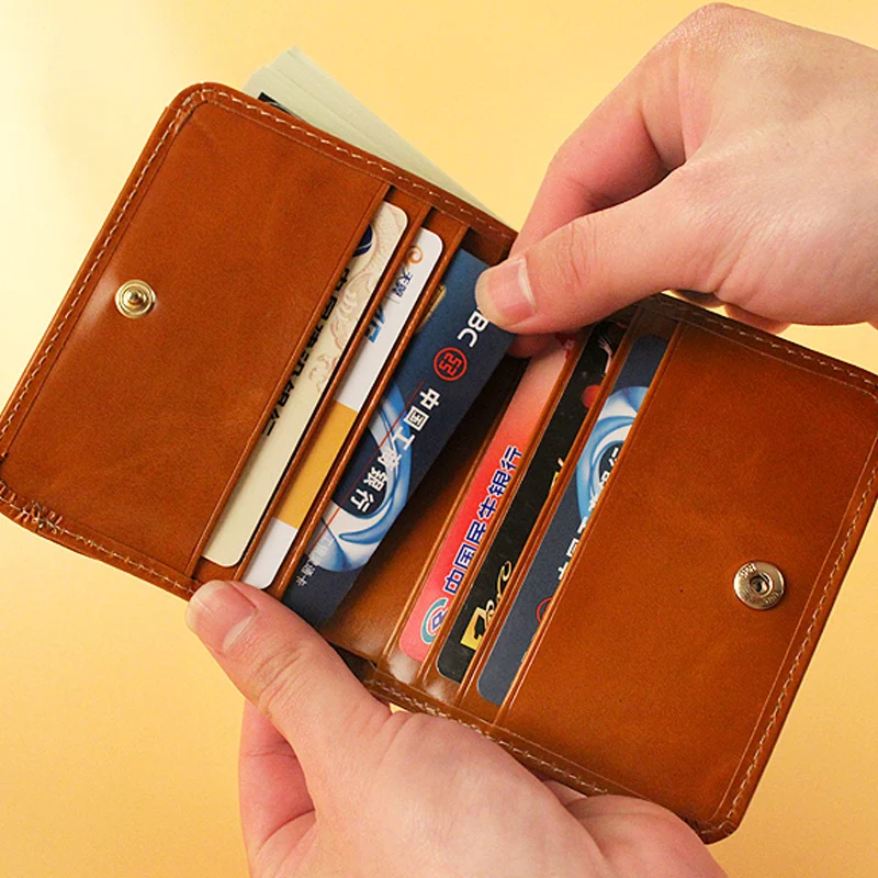 Женские кошельки из натуральной кожи кошелек с блокировкой RFID женский короткий