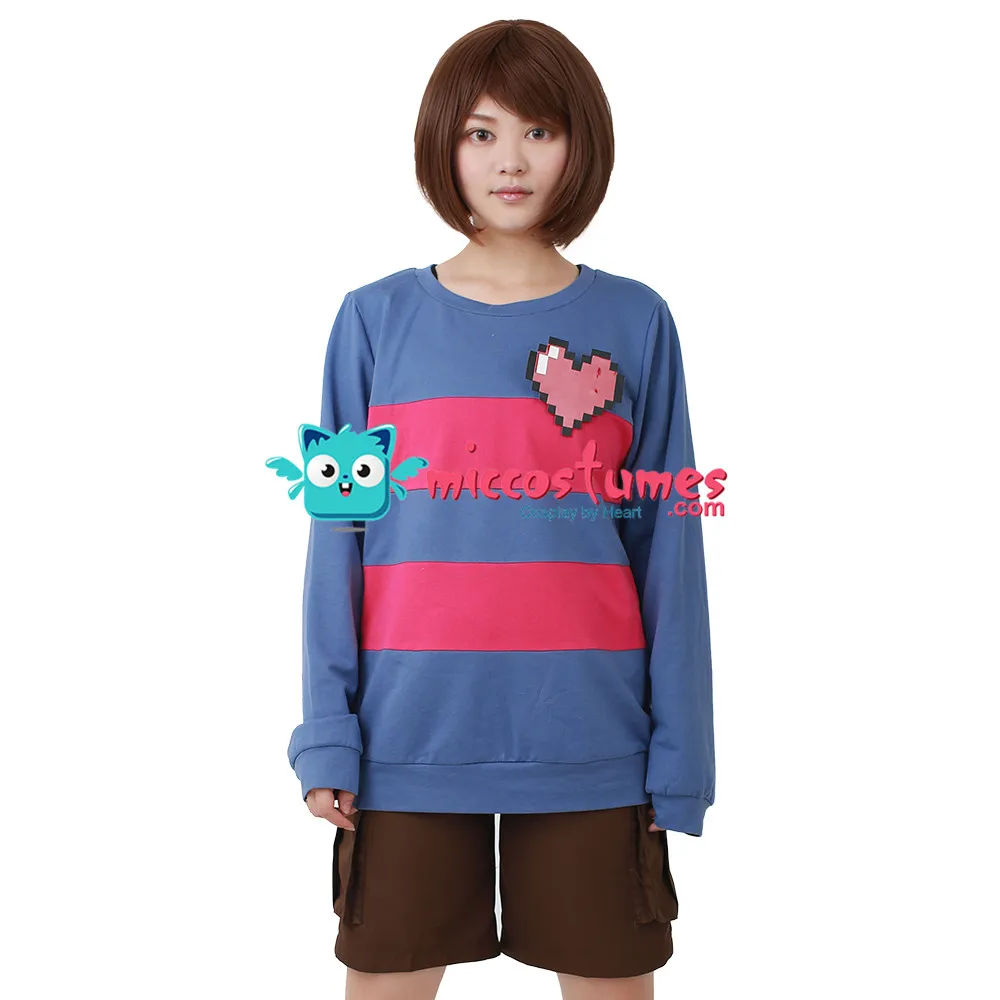 Undertale главный герой Frisk косплей костюм Женская одежда