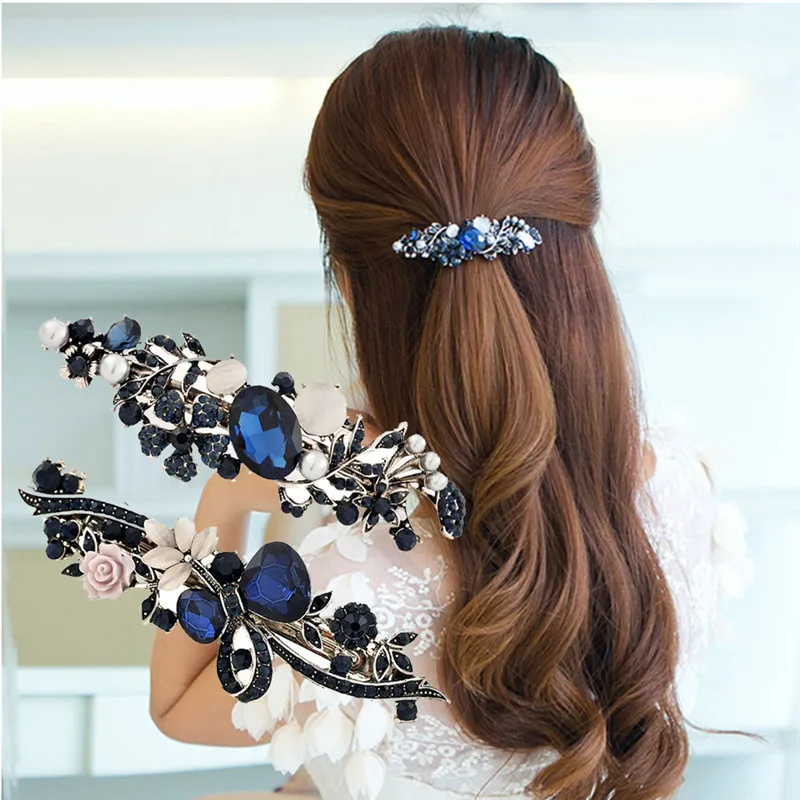 Классическая заколка для волос с драгоценными камнями боковая аксессуары