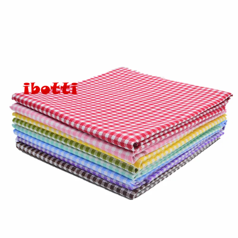 

8 Pcs 40*50cm Splendid Grid Cotton Fabric Diy Handmade Sewing Tissue Telas Para Patchwork Quilting Textiles Fat Quarter Bundle