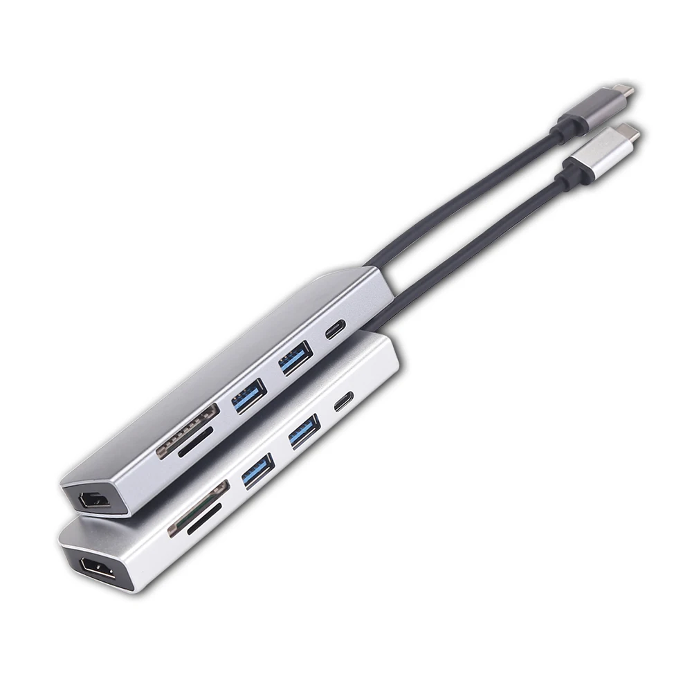 5 в 1 USB C концентратор type-C к HDMI PD кардридер адаптер 3 порта 0 для MacBook Pro iPad Прямая