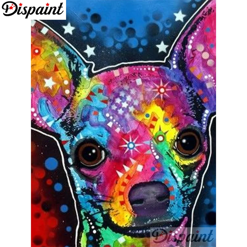 

Dispaint Full Square/Round Drill 5D DIY Diamond Painting "Cartoon color dog" 3D Embroidery Cross Stitch Home Decor Gift A01020