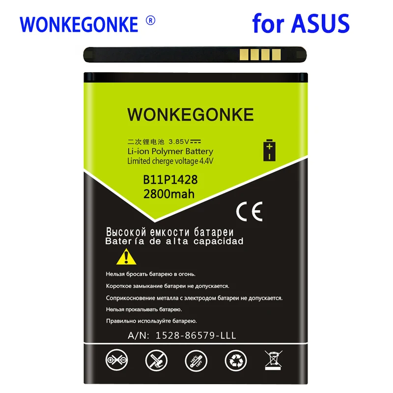 

WONKEGONKE 2800mah B11P1428 Battery for ASUS ZenFone Go 4.5" ZB450KL X009DB Batteries Bateria
