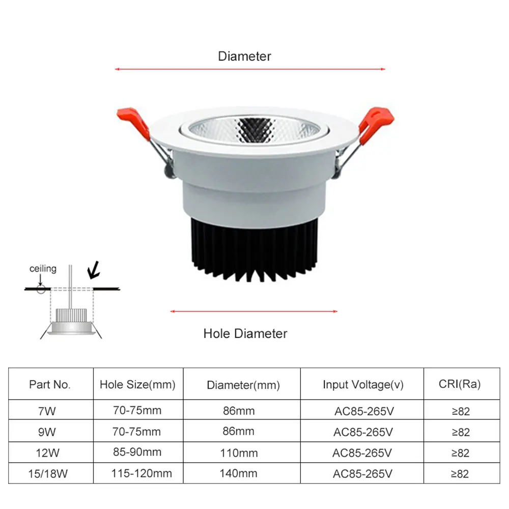 Светодиодный потолочный светильник регулируемый с регулируемым углом поворота 7