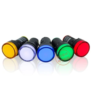 Панель переменногопостоянного тока, 24 В, 22 мм, 5 шт.лот, водонепроницаемая световая индикация яркости светодиодного сигнала, световые индикаторы, размер отверстия AD16-22DS