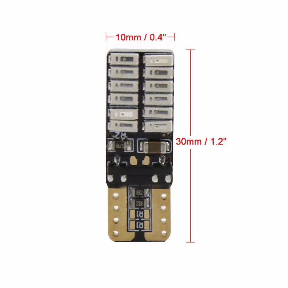 4 12 В w5w светодиодные лампы t10 canbus Анти ошибка Белый Ксенон 6500k 24smd автомобильный
