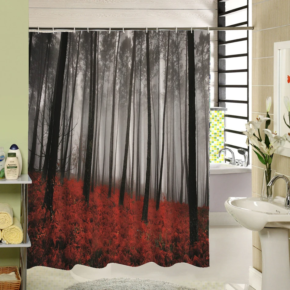 CHARMHOME лес занавески для душа Декор Высокое качество 100% полиэстер ткань дома