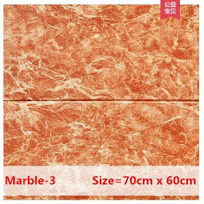 Marble-3 70cm x 60cm 3d стерео наклейки на стену спальня обои самоклеющиеся гостиная фон стены водостойкий поролон декоративные наклейки на стену - Цвет: Marble-3 70cm x 60cm