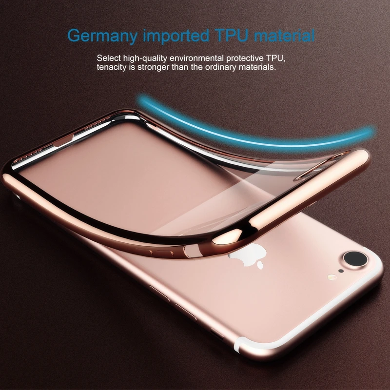 Чехол для Iphone 6 6S 4 7 роскошное покрытие из розового золота ТПУ силиконовая гибкая