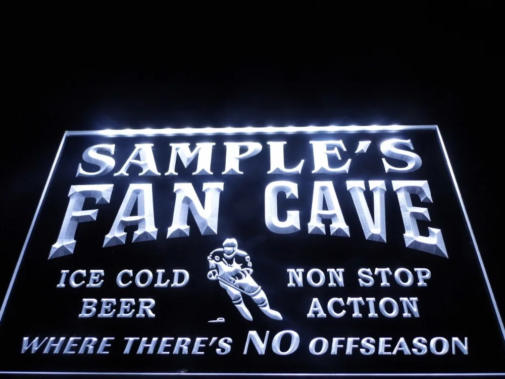 DZ067- Name Personalized Custom Hockey Fan Cave Bar Beer LED Neon Light Sign | Дом и сад