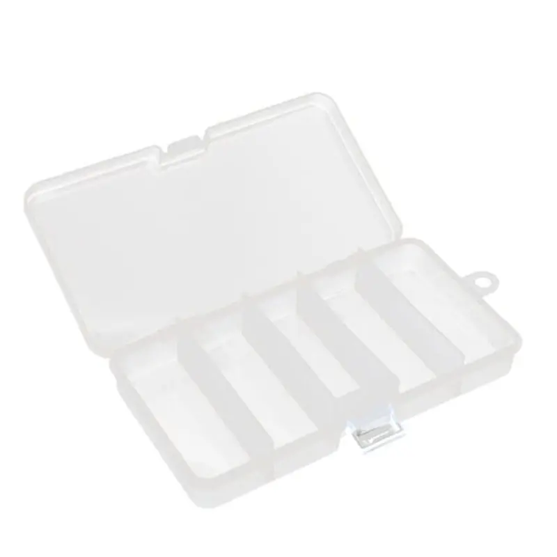 5 отсеков коробки для рыболовных снастей прозрачная пластиковая приманка