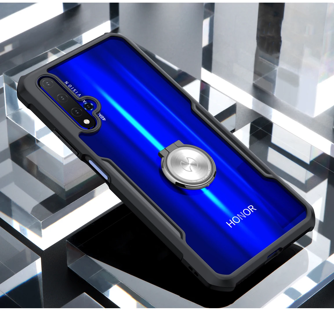 Xundd Роскошный прозрачный чехол для huawei Honor 20, чехол с подушками безопасности, противоударный чехол на заднюю панель для huawei Honor 20 Pro Funda, бизнес-хит