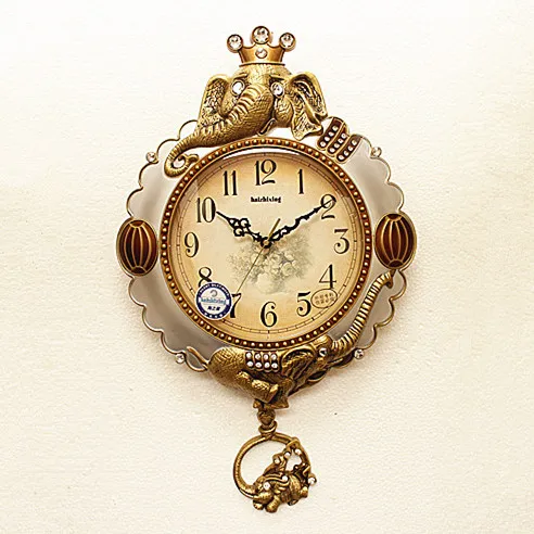 Ремесла искусства украшения дома Европейский часы номер большой слон Творческий